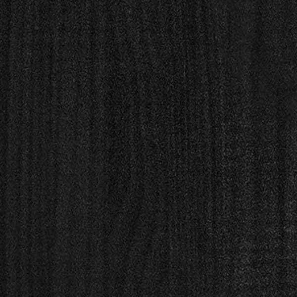 vidaXL Bokhylla 2 hyllplan svart 80x30x70 cm massiv furu