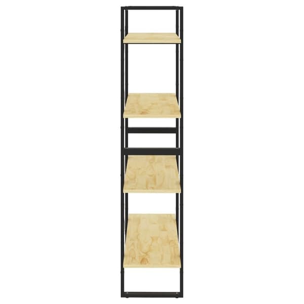 vidaXL Bokhylla 4 hyllplan 80x30x140 cm massiv furu