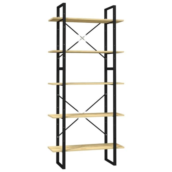 vidaXL bogreol med 5 hylder 80x30x175 cm fyrretræ
