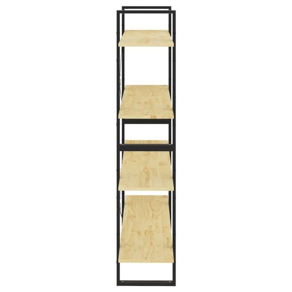 vidaXL bogreol 100x30x140 cm 4 hylder massivt fyrretræ
