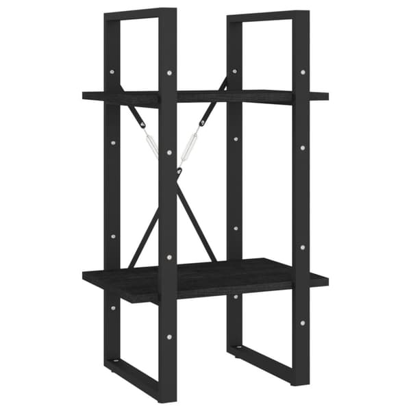 vidaXL bogreol med 5 hylder 40x30x175 cm fyrretræ sort