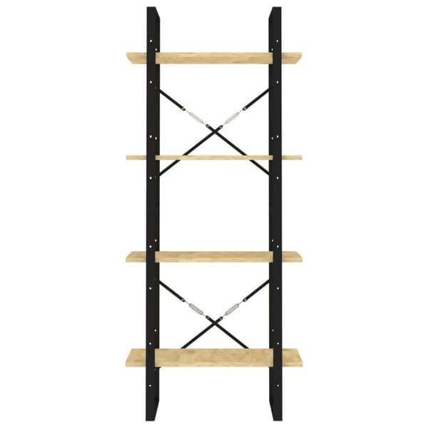vidaXL bogreol 60x30x140 cm 4 hylder massivt fyrretræ