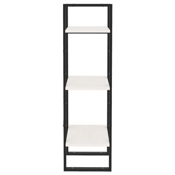 vidaXL Bokhylle 3 nivåer hvit 40x30x105 cm heltre furu