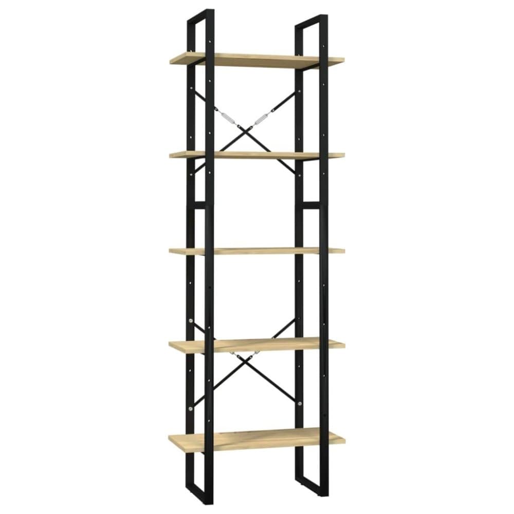 vidaXL Bokhylla med 5 hyllplan 60x30x175 cm furu