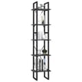 Miniatyrbillede 2 af 8: vidaXL bogreol med 5 hylder 40x30x175 cm fyrretræ grå