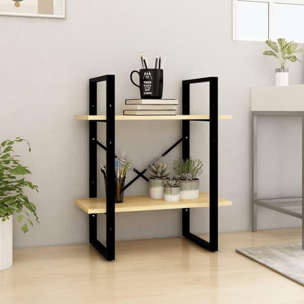 vidaXL bogreol 60x30x70 cm 2 hylder massivt fyrretræ