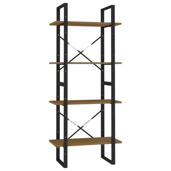 vidaXL Bokhylle 4 nivåer 60x30x140 cm heltre furu