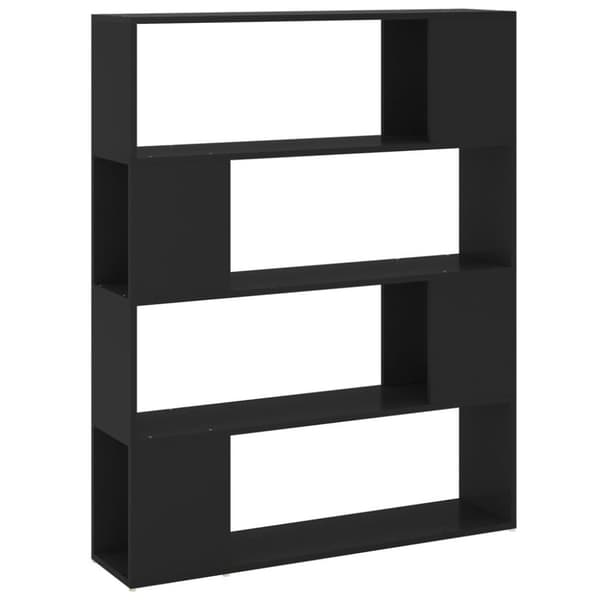 vidaXL Bokhylla Rumsavdelare svart 100x24x124 cm