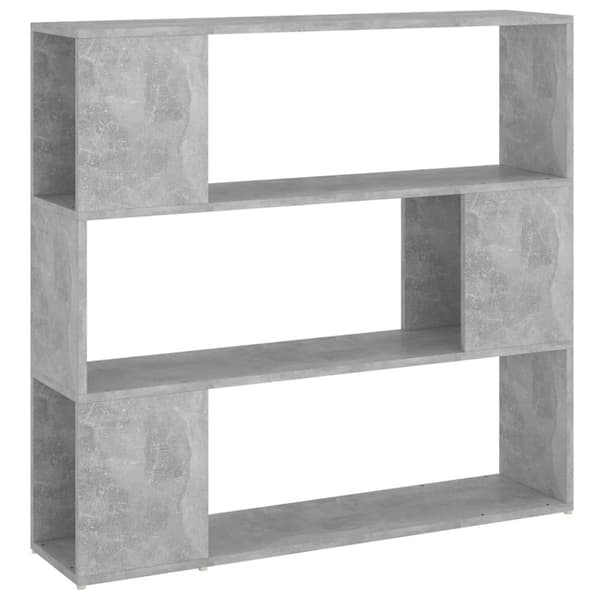 vidaXL bogskab/rumdeler 100x24x94 cm spånplade betongrå