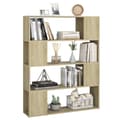 Miniatyrbillede 3 af 8: vidaXL bogskab/rumdeler 100x24x124 cm spånplade sonoma-eg