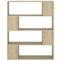 Miniatyrbillede 4 af 8: vidaXL bogskab/rumdeler 100x24x124 cm spånplade sonoma-eg