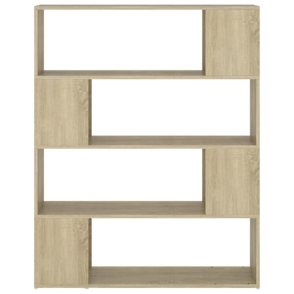 vidaXL bogskab/rumdeler 100x24x124 cm spånplade sonoma-eg