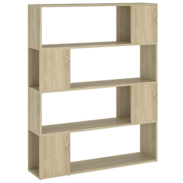 vidaXL bogskab/rumdeler 100x24x124 cm spånplade sonoma-eg