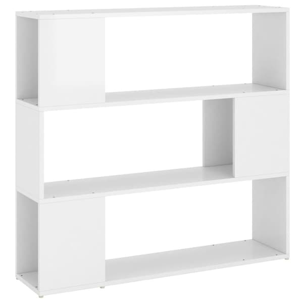 vidaXL bogskab/rumdeler 100x24x94 cm spånplade hvid højglans