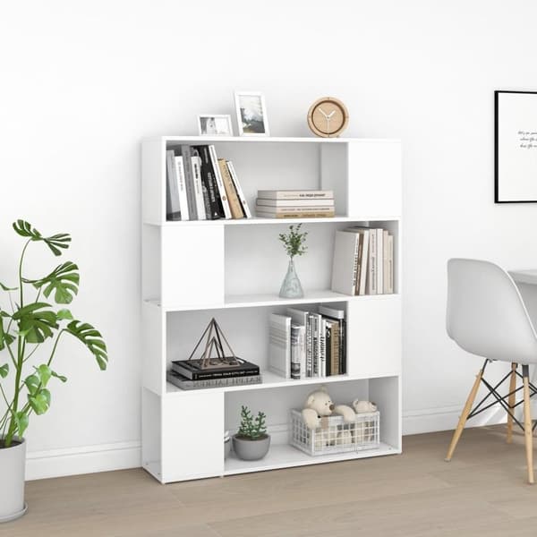 vidaXL Bokhylla Rumsavdelare vit 100x24x124 cm
