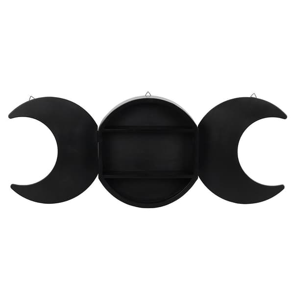 Something Different Træ væghylde Black One Size
