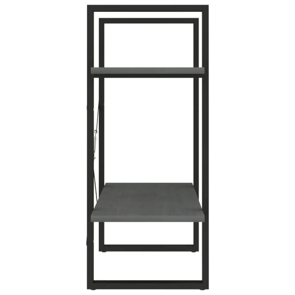 vidaXL bogreol med 2 hylder 60x30x70 cm massivt fyrretræ grå