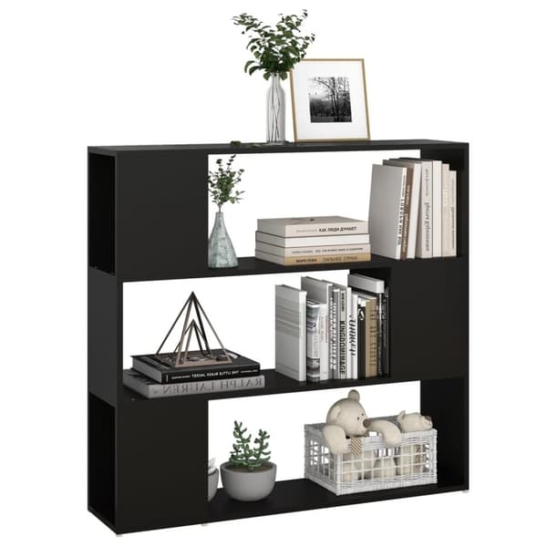 vidaXL bogskab/rumdeler 100x24x94 cm spånplade sort