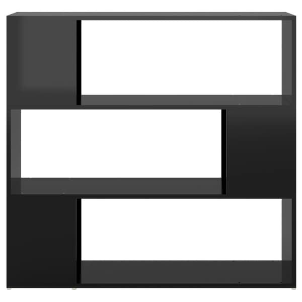 vidaXL bogskab/rumdeler 100x24x94 cm spånplade sort højglans