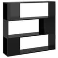 Miniatyrbillede 2 af 8: vidaXL bogskab/rumdeler 100x24x94 cm spånplade sort højglans