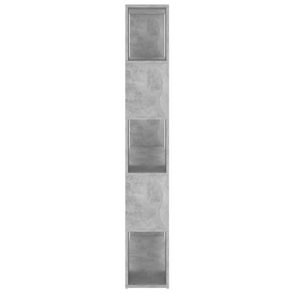 vidaXL bogskab/rumdeler 100x24x155 cm spånplade betongrå