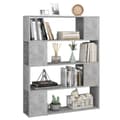 Miniatyrbillede 3 af 8: vidaXL bogskab/rumdeler 100x24x124 cm spånplade betongrå