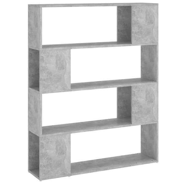 vidaXL bogskab/rumdeler 100x24x124 cm spånplade betongrå