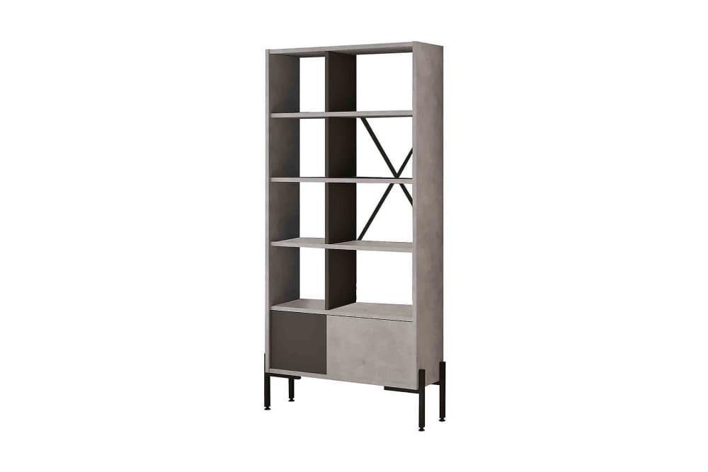 SCHAGEN Bokhylla 26x80 cm Antracit
