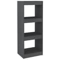 Miniatyrbilde 1 av 10: vidaXL Bokhylle/romdeler grå 40x30x103,5 cm heltre furu