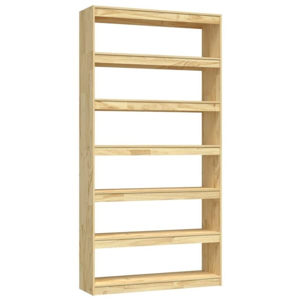 vidaXL bogreol/rumdeler 100x30x200 cm massivt fyrretræ