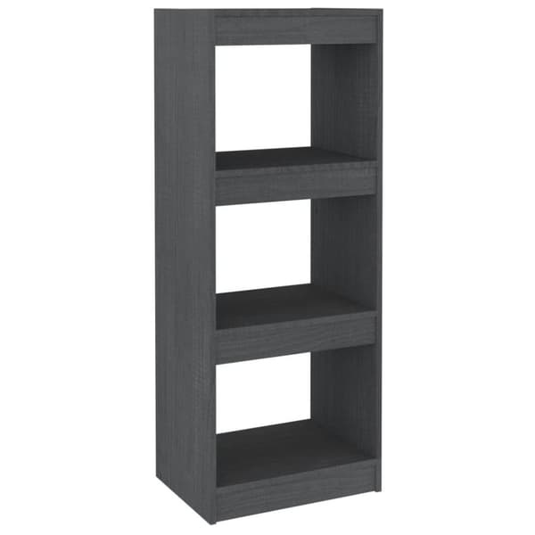 vidaXL bogskab/rumdeler 40x30x103,5 cm massivt fyrretræ grå