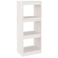 Miniatyrbillede 1 af 10: vidaXL bogskab/rumdeler 40x30x103,5 cm massivt fyrretræ hvid