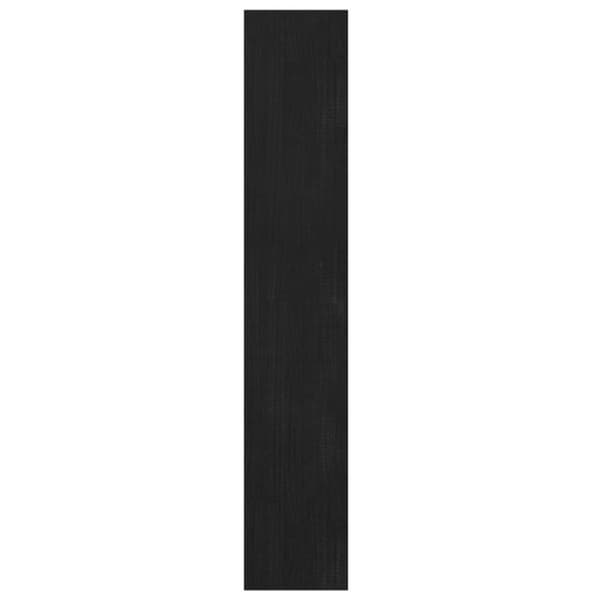 vidaXL bogreol/rumdeler 100x30x167,5 cm massivt fyrretræ sort
