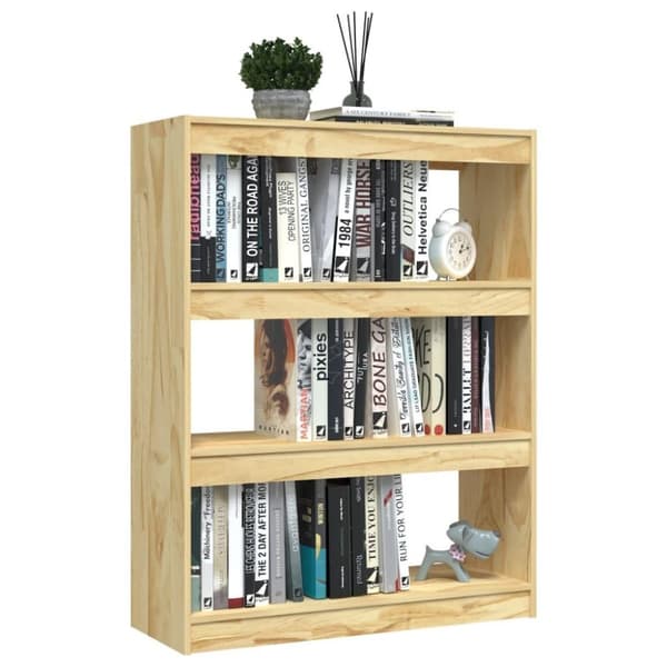vidaXL bogskab/rumdeler 100x30x103 cm massivt fyrretræ
