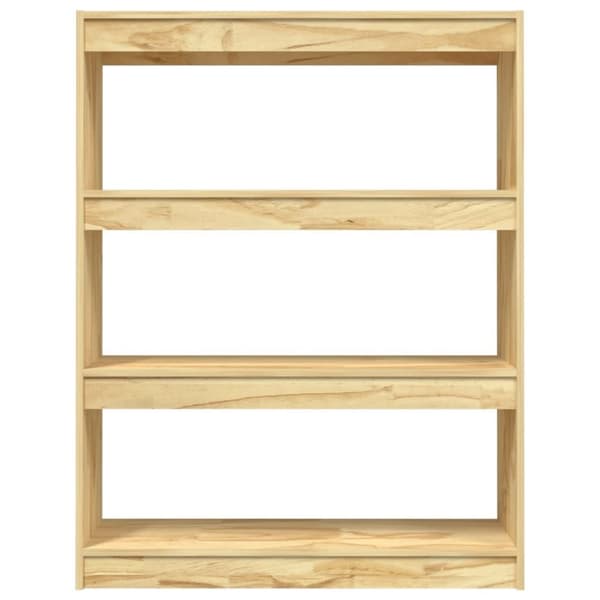 vidaXL bogskab/rumdeler 100x30x103 cm massivt fyrretræ