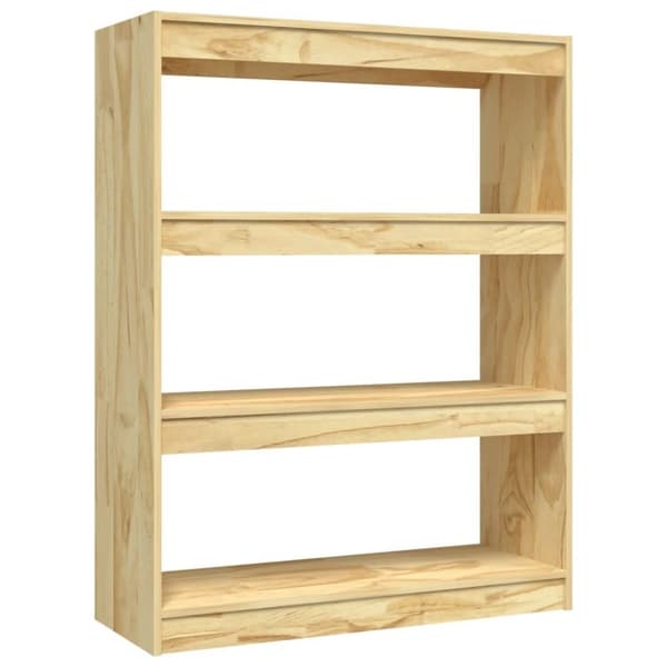vidaXL bogskab/rumdeler 100x30x103 cm massivt fyrretræ