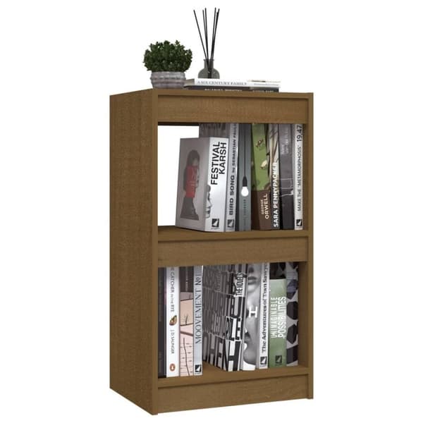 vidaXL Bokhylla honungsbrun 40x30x71,5 cm massiv furu