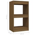 Miniatyrbild 8 av 10: vidaXL Bokhylla honungsbrun 40x30x71,5 cm massiv furu