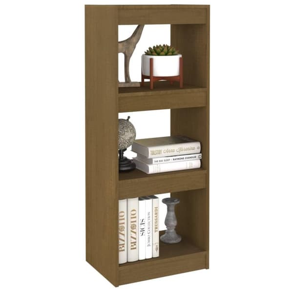 vidaXL bogreol/rumdeler 40x30x103,5 cm fyrretræ gyldenbrun