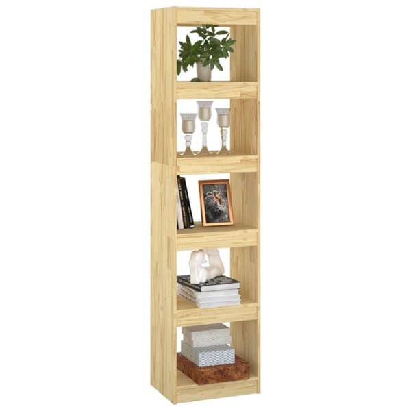 vidaXL bogreol/rumdeler 40x30x167,5 cm massivt fyrretræ