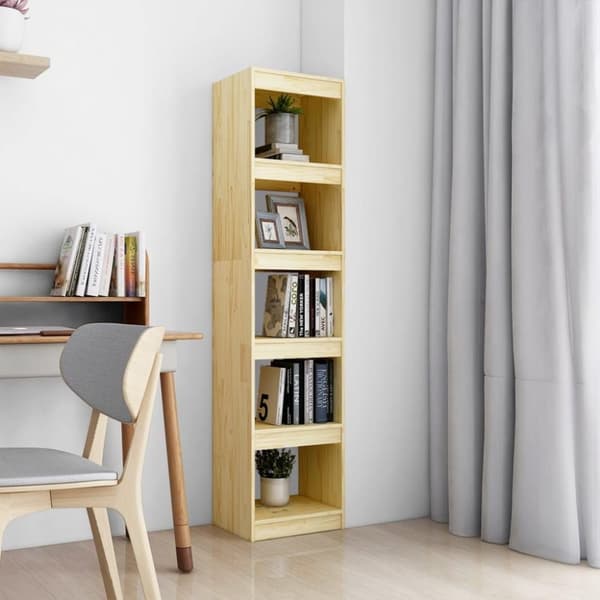 vidaXL bogreol/rumdeler 40x30x167,5 cm massivt fyrretræ
