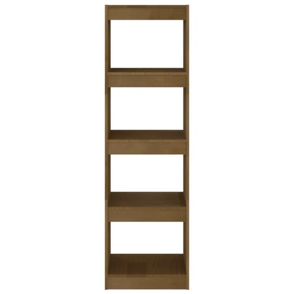 vidaXL Bokhylla/Rumsavdelare honungsbrun 40x30x135,5 cm furu