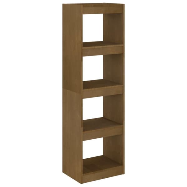 vidaXL Bokhylla/Rumsavdelare honungsbrun 40x30x135,5 cm furu