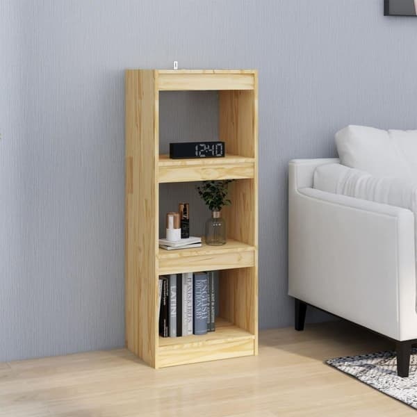 vidaXL Bokhylle/romdeler 40x30x103,5 cm heltre furu