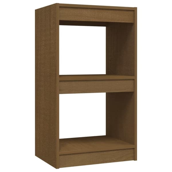 vidaXL bogreol 40x30x71,5 cm massivt fyrretræ honningbrun
