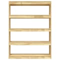 Miniatyrbilde 6 av 10: vidaXL Bokhylle/romdeler 100x30x135,5 cm heltre furu
