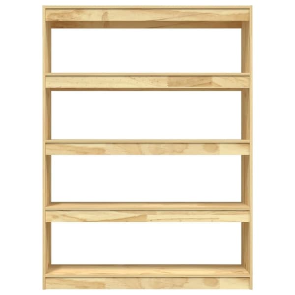 vidaXL Bokhylle/romdeler 100x30x135,5 cm heltre furu