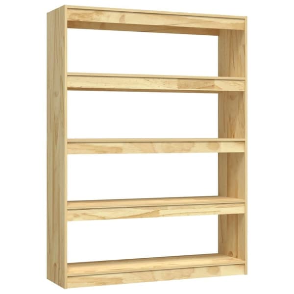 vidaXL Bokhylle/romdeler 100x30x135,5 cm heltre furu