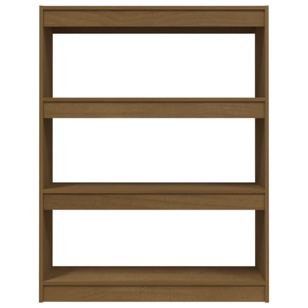 vidaXL Bokhylle/romdeler honningbrun 100x30x103 cm heltre furu