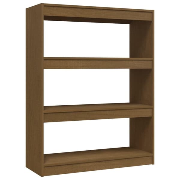 vidaXL Bokhylle/romdeler honningbrun 100x30x103 cm heltre furu